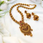 Attractive Antique Dual Peacock Beaded Haram-MJ1375-2