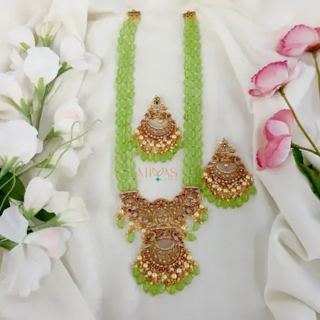 Gorgeous Light Green Beaded Haram