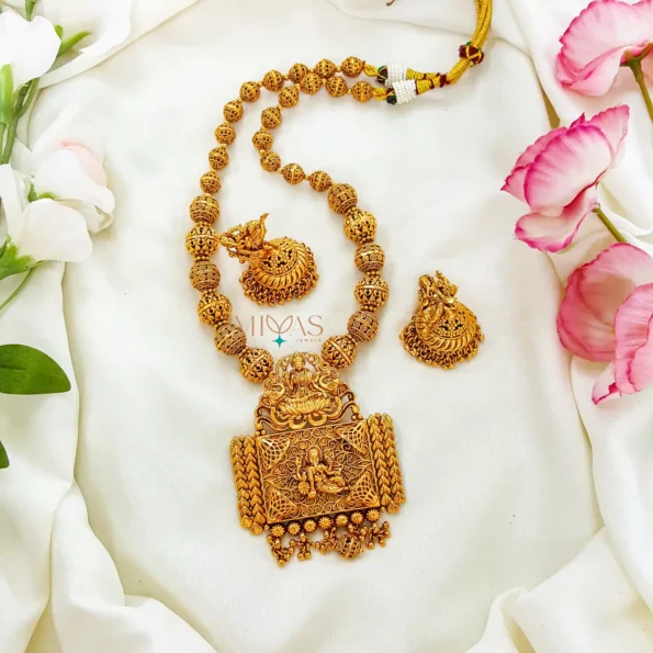 Traditional Ganesha Design Antique Finish Haram