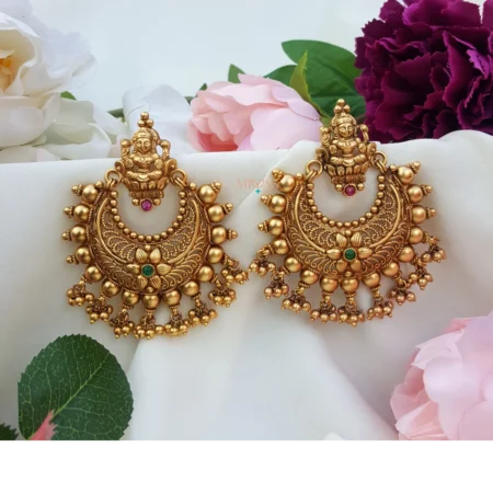 Royal Gold Look Alike Lakshmi Chandbali Earring