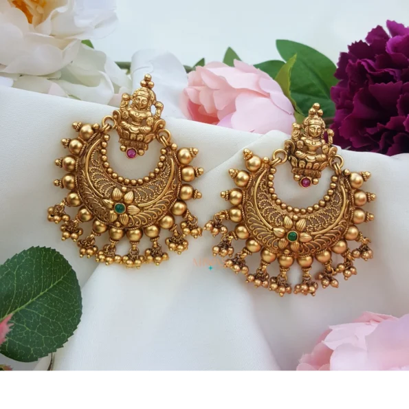 Royal Gold Look Alike Lakshmi Chandbali Earring