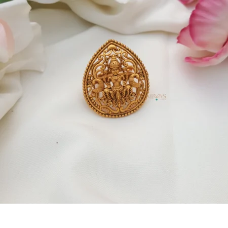 Traditional Lakshmi Design Antique Finger Ring