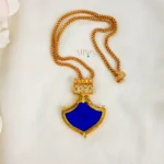 Beautiful Gold look Pendant Chain – Blue-MJ1511-1