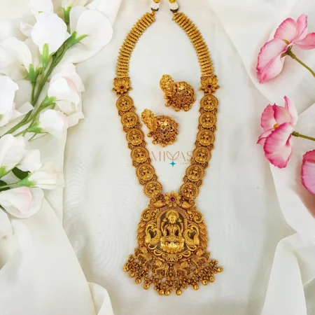 Gorgeously Crafted Lakshmi Motif Haram