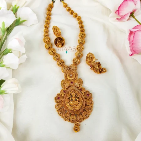 Stunning Crafted Lakshmi Motif Beaded Haram
