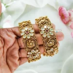 Heavily Carved And Crafted Floral Design Openable Bangle