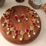 Taara – Ganesha Necklace – Maroon – MJ1615-5